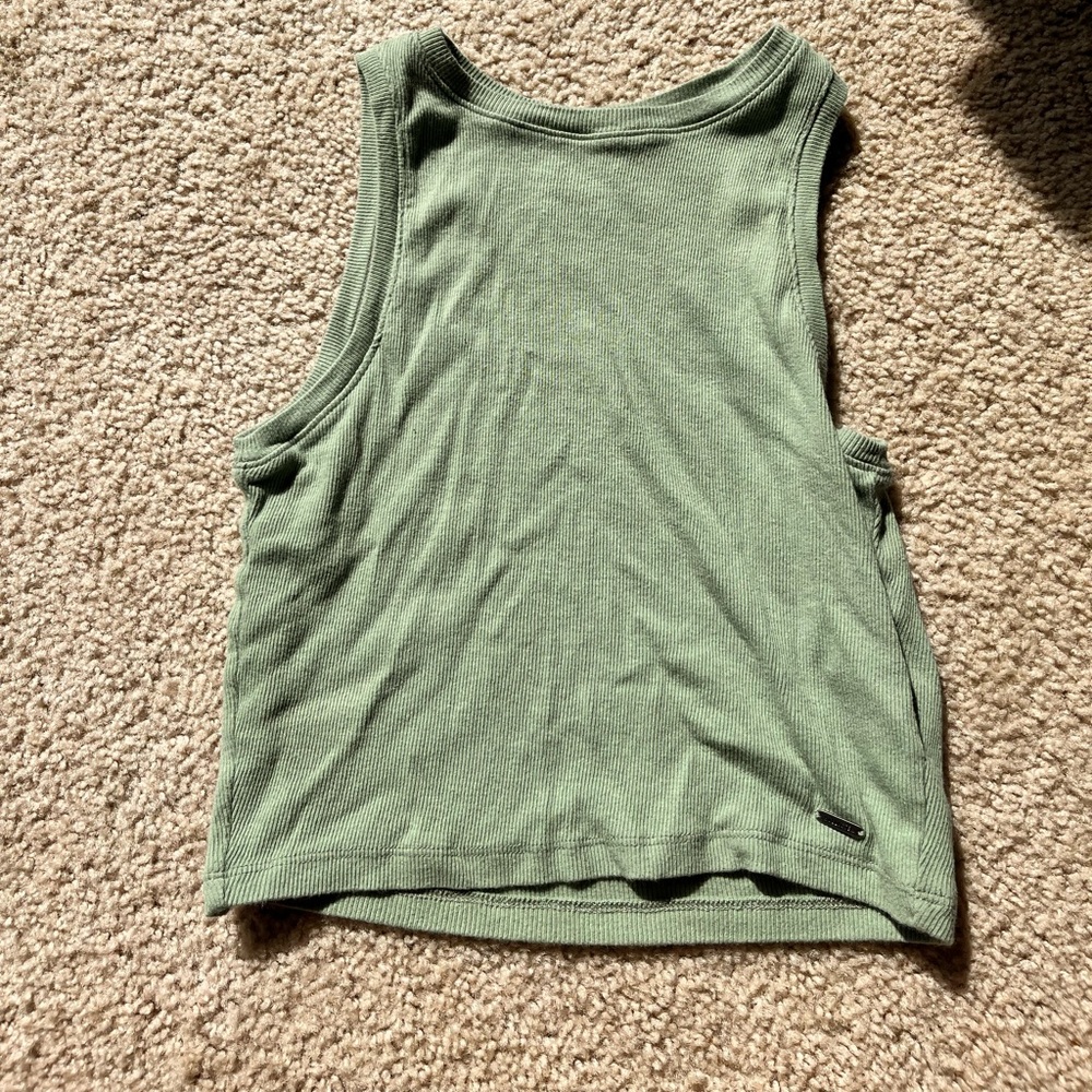 American Eagle crop top halter top, size small, mint green color